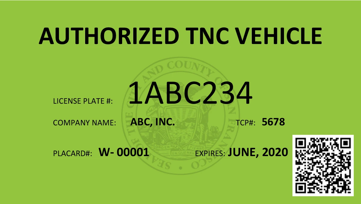 Authorized TNC Vehicle