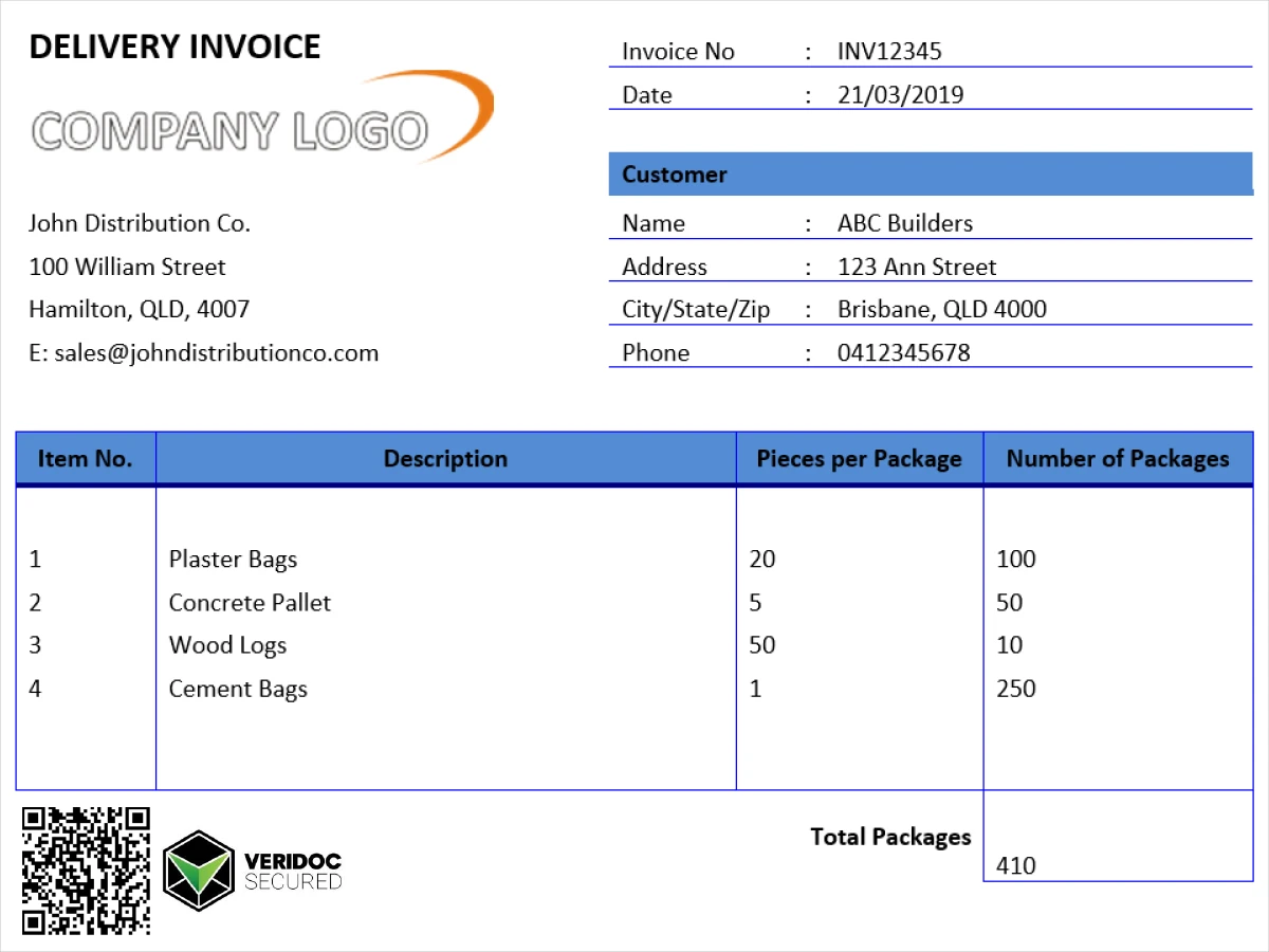 Construction Invoice