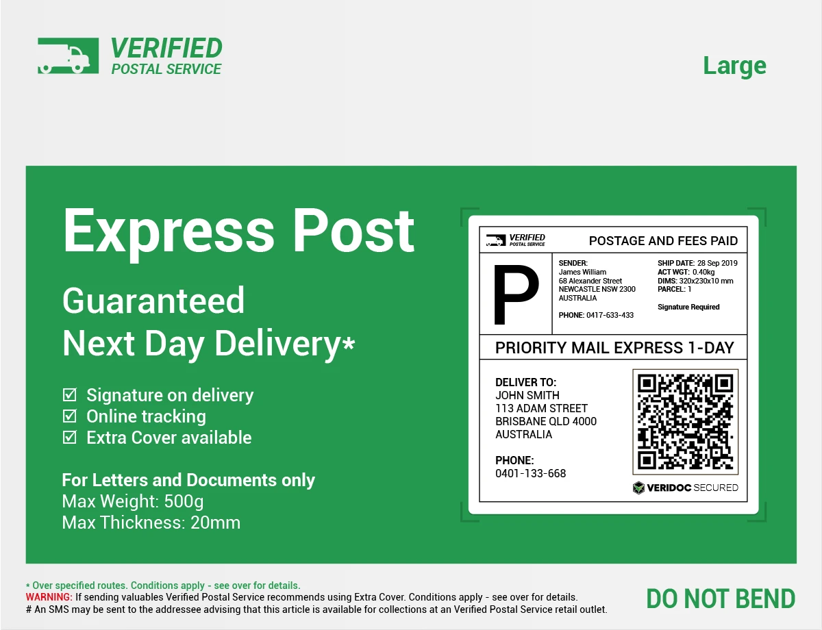 Express Post Shipping