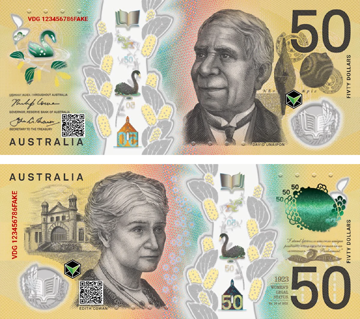 VDG $50 Bank Note (With Events Table)