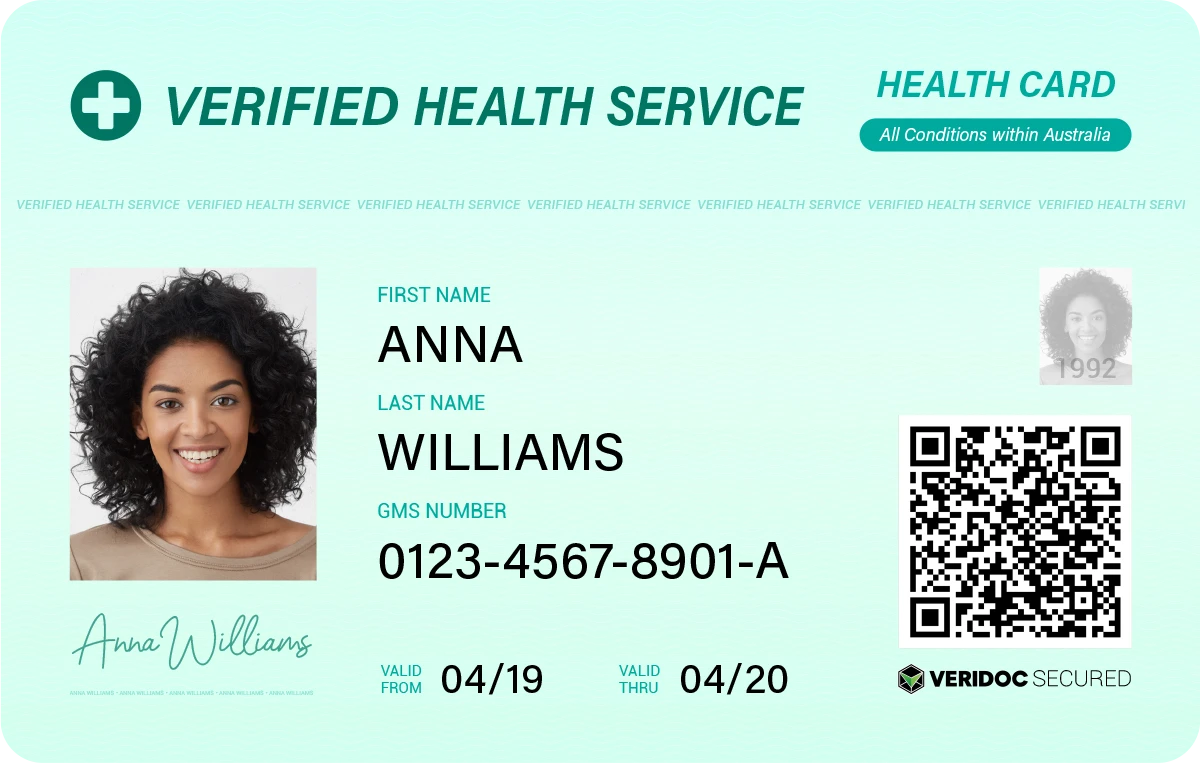 Verified Health Card