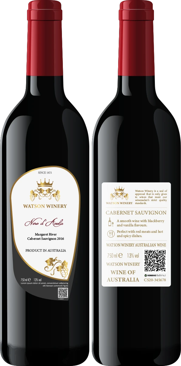 Wine Label With UIN